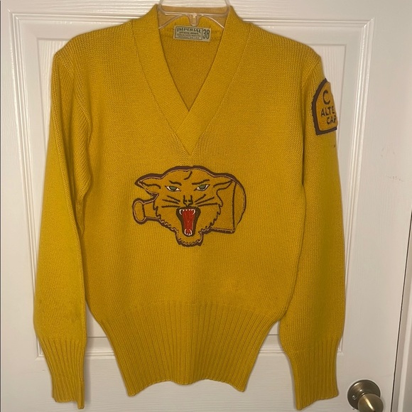 Imperial Sweaters - Vintage Cheerleading Varsity V Neck Sweater